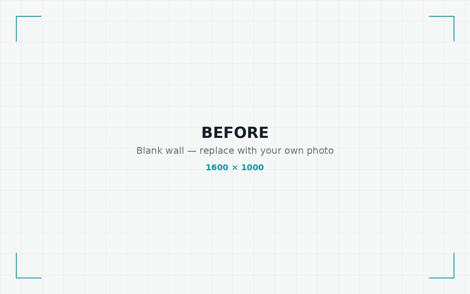 Placeholder for a photograph of the same wall before printing